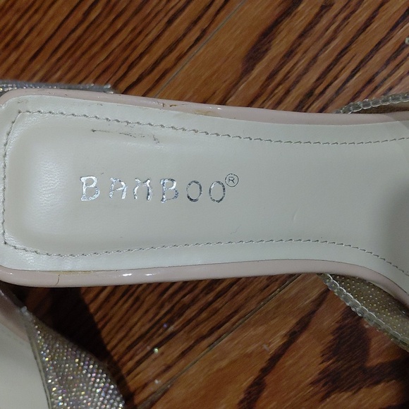 Bamboo Silver and Tan Women's Heels - Picture 2 of 9